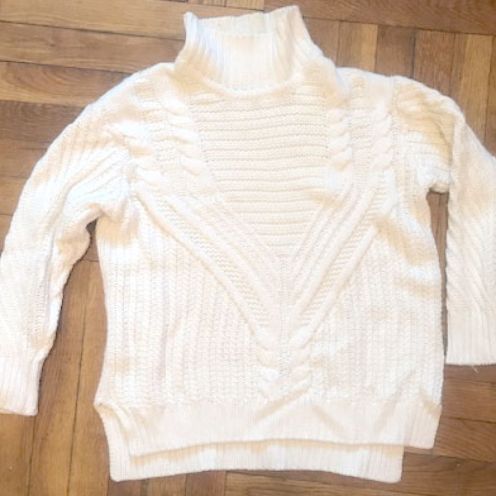 Parker Cable Knit Mock Turtleneck Sweater